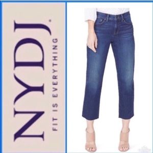 NYDJ Jenna Straight Ankle w/Raw Hem Size 6 NWT